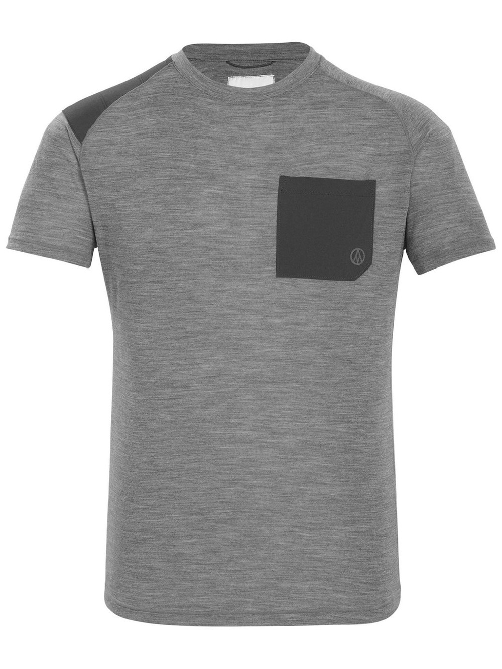 Alps & Meters Men's Heather Grey Short-Sleeve Shirt Touring Crew Tee Size Small